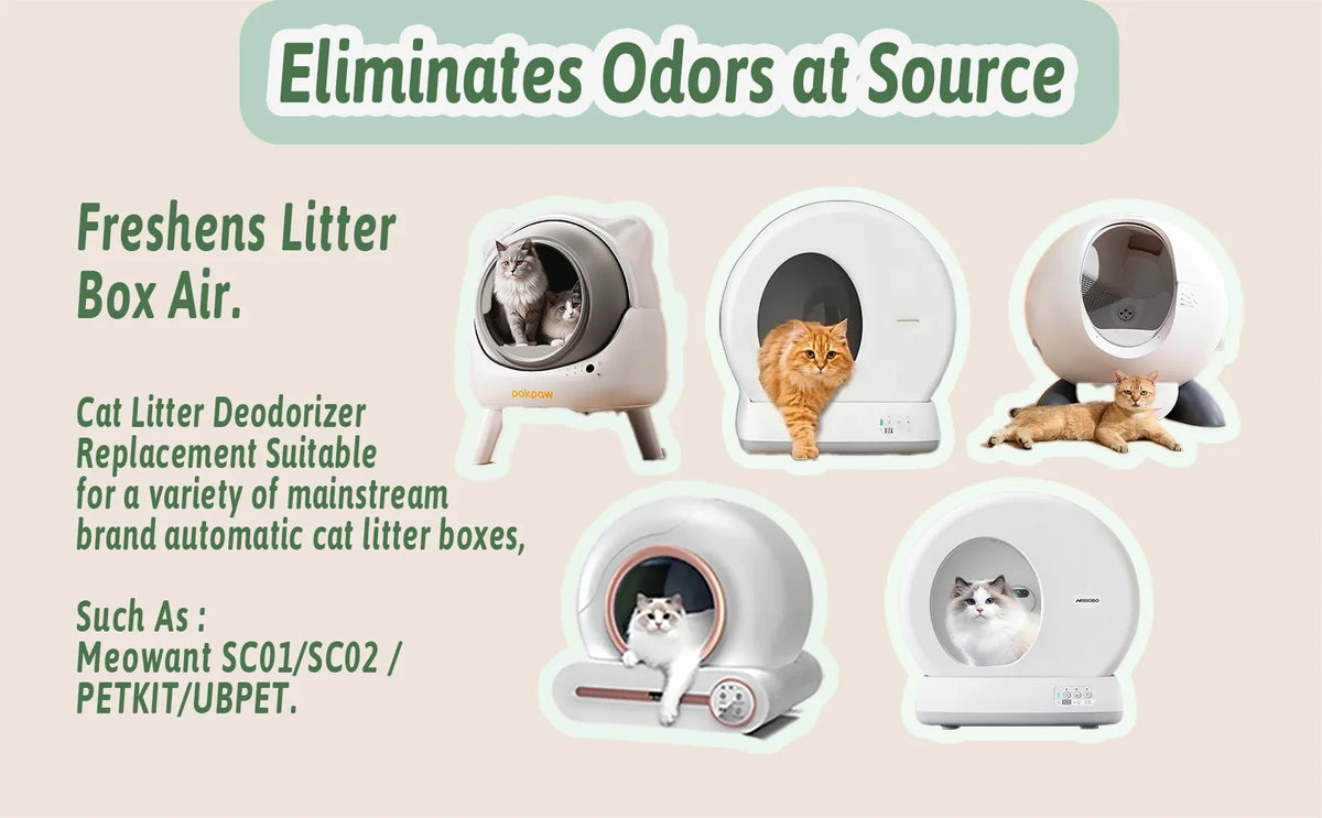 Cat Litter Box Deodoriser Replacement Cartridge — Compatible with PETKIT, Meowant & UBPET SC01/SC02
