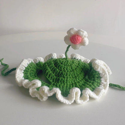 Knitted Hat & Scarf Costume Set for Cats
