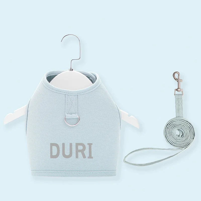 Adjustable Escape-Proof Vest Harness & Lead Set for Small Dogs & Cats