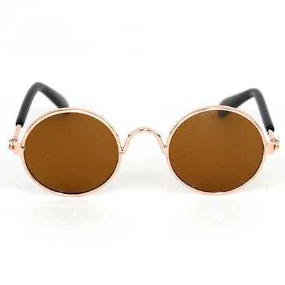 Vintage Round Pet Sunglasses for Cats & Small Dogs