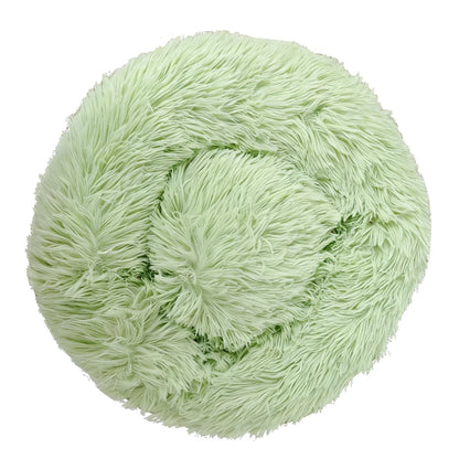 Round Plush Pet Bed — Washable Warm Basket for Dogs & Cats, 6 Sizes