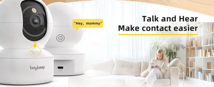 2K Indoor WiFi Pet Camera — 360° Pan & Tilt with Night Vision & 2-Way Audio
