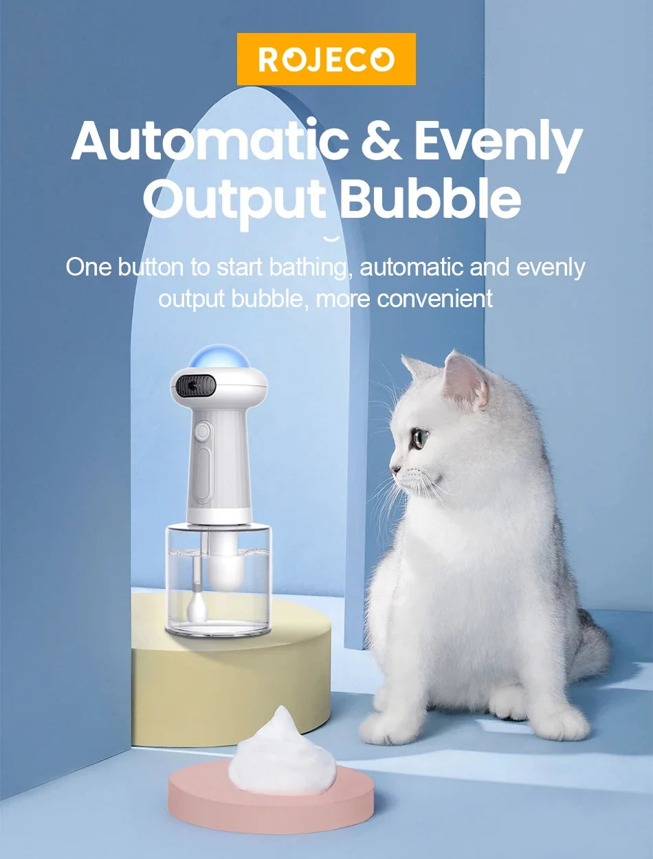 Automatic Pet Foam Machine - Wireless Waterproof Shampoo Dispenser for Dogs & Cats