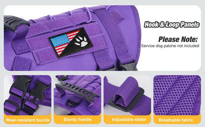 Tactical Chest Strap Dog Harness with Reinforcement Loop