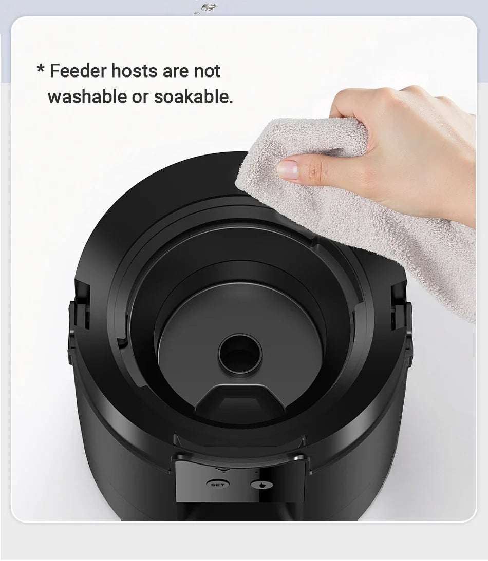 Smart Automatic Pet Feeder 2L - Wi-Fi App Control Food Dispenser for Cats & Dogs
