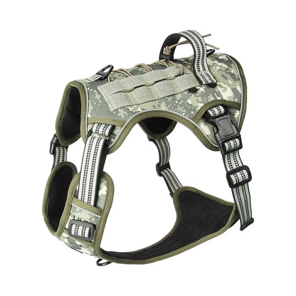 No-Pull Reflective Tactical Dog Harness Vest