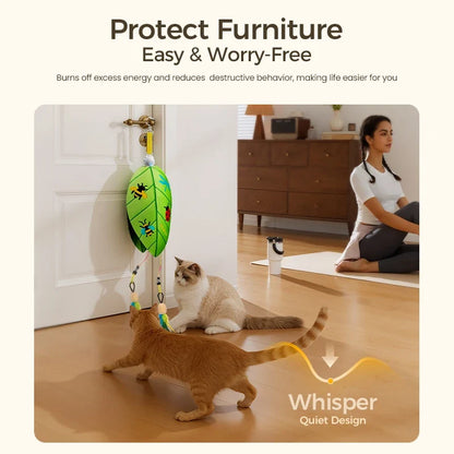 Automatic Hanging Laser & Feather Cat Toy