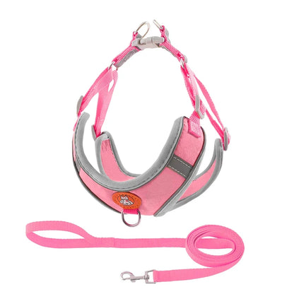 Breathable Reflective Dog Harness - Adjustable for Small Dogs & Puppies