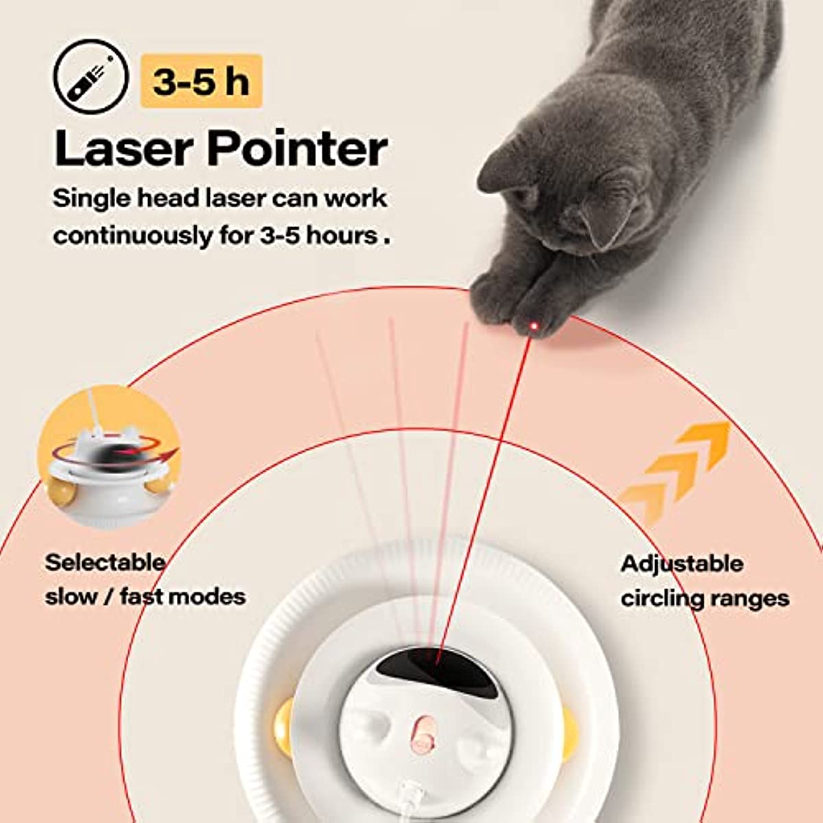 4-in-1 USB Rechargeable Interactive Cat Toy with Feather Wand & Ball
