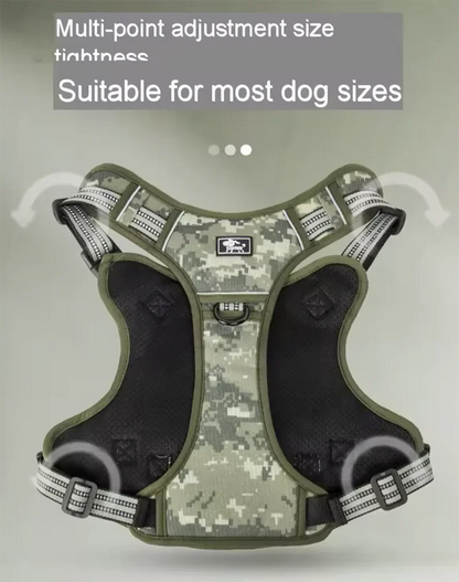 No-Pull Reflective Tactical Dog Harness Vest