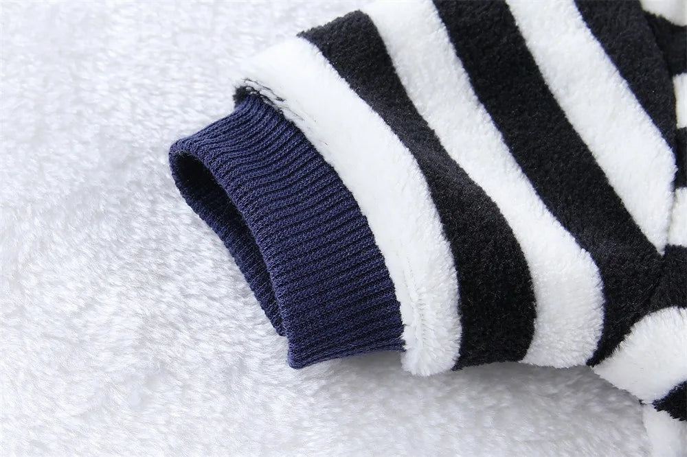 Soft Fleece Jumpsuit with Leash Ring for Small, Medium & Large Dogs & Cats