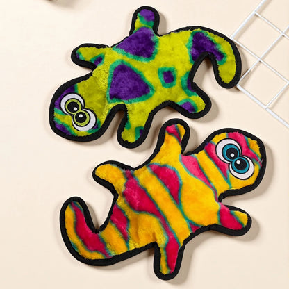 Plush Gecko Interactive Chew Toy for Small Dogs