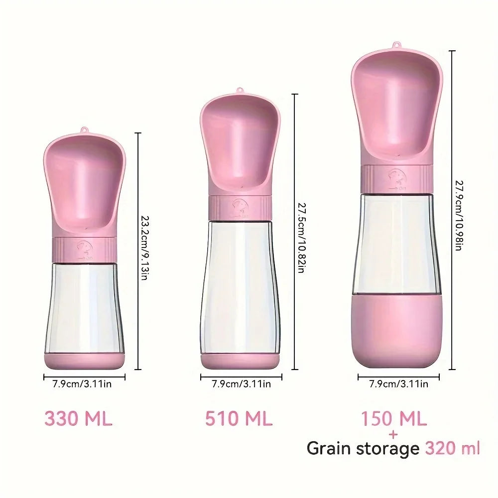 Portable Dog Water Bottle & Bowl - 2-in-1 Travel Hydration Dispenser
