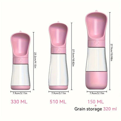 Portable Dog Water Bottle & Bowl - 2-in-1 Travel Hydration Dispenser