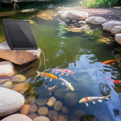 Solar-Powered Portable Aquarium Air Pump — Indoor & Outdoor Fish Oxygen Pump