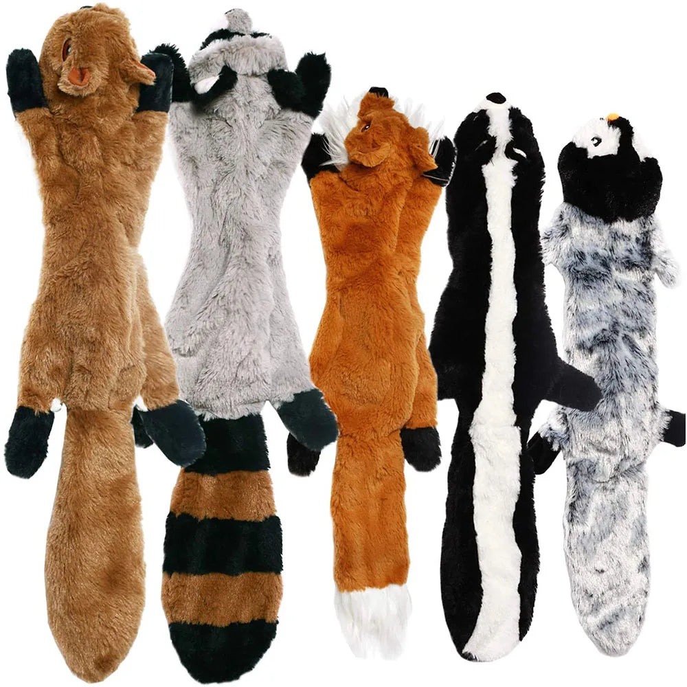 Stuffing-Free Squeaky Dog Toy with Crinkle