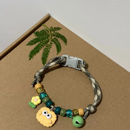 Adjustable Braided Cat Collar with Bell