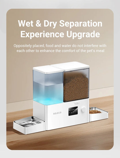 2-in-1 Automatic Pet Feeder & Water Fountain — 8.5L WiFi Smart Dispenser for Cats & Dogs