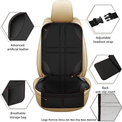 Waterproof Car Seat Protector Cover with Storage Pockets