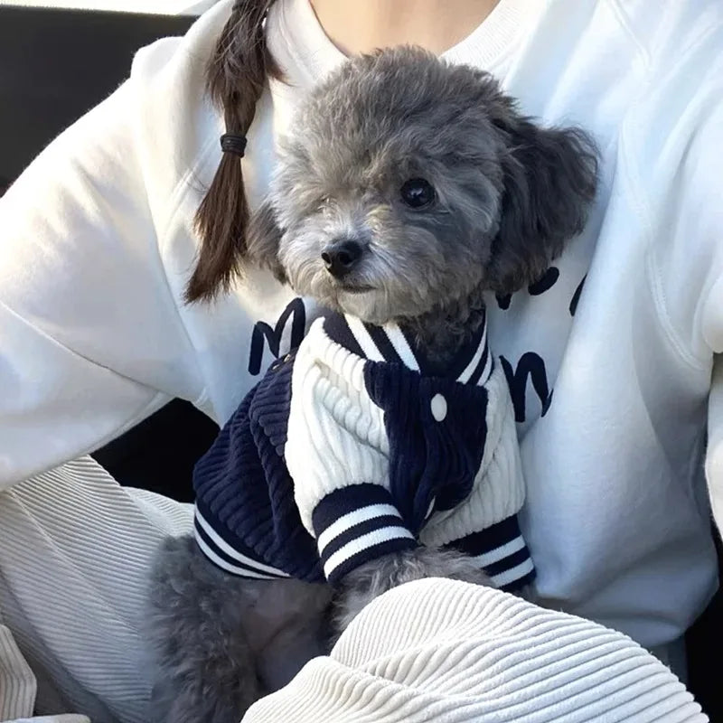 Warm Dog Sweater Vest - Striped Autumn Winter Clothing for Small Dogs