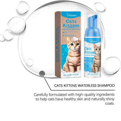 Waterless Cat Shampoo Mousse — Deodorising Foam for Smooth, Fresh-Smelling Fur