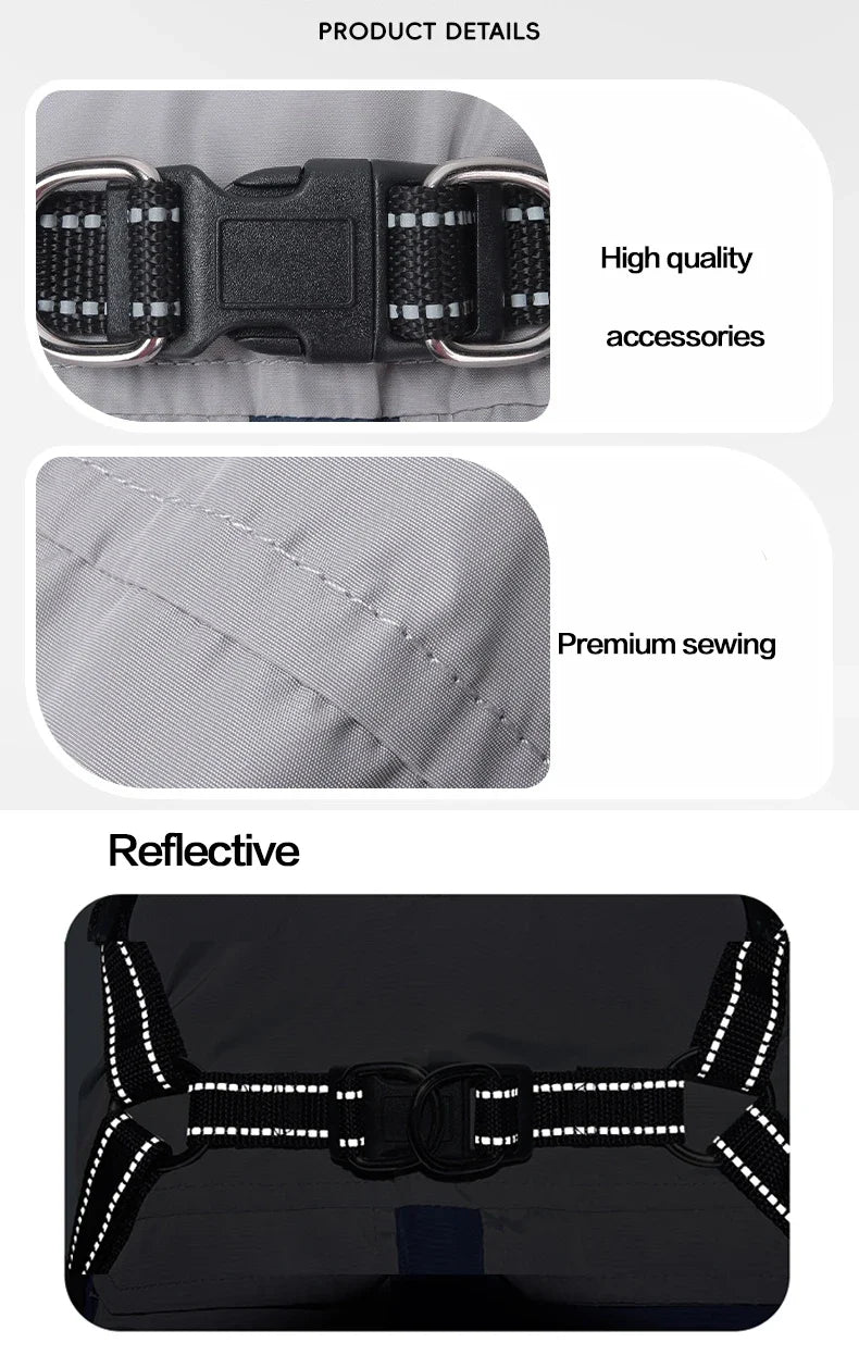 Reflective Winter Vest Harness Jacket for Dogs & Cats