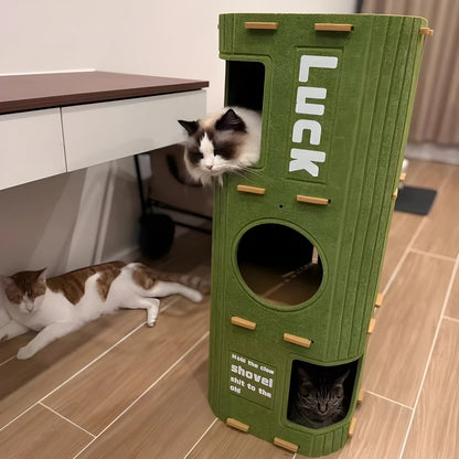 Multi-Layer Cat Tree Tower with Enclosed Sleeping Nest
