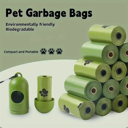 Biodegradable Dog Poop Bags with Dispenser — 15 Bags Per Roll