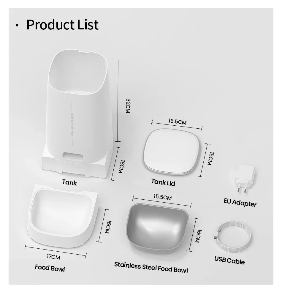 Smart WiFi Automatic Cat Feeder with Remote Control