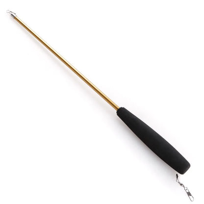Feather Wand Cat Toy with Bell & Worm String - Interactive Teaser Set