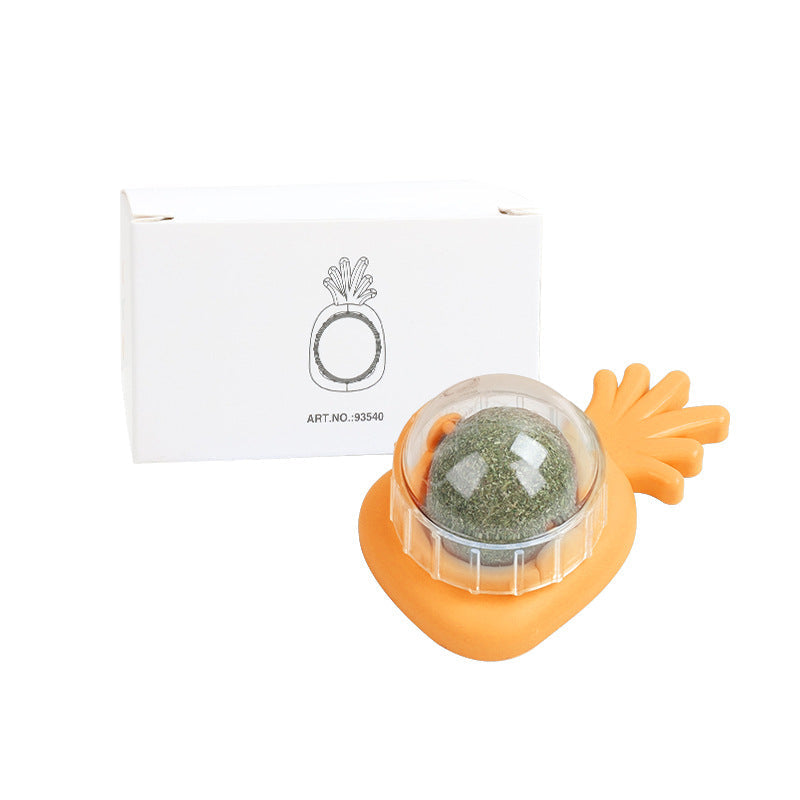 Catnip Wall Ball - Natural Edible Cat Mint Toy for Hairball Relief