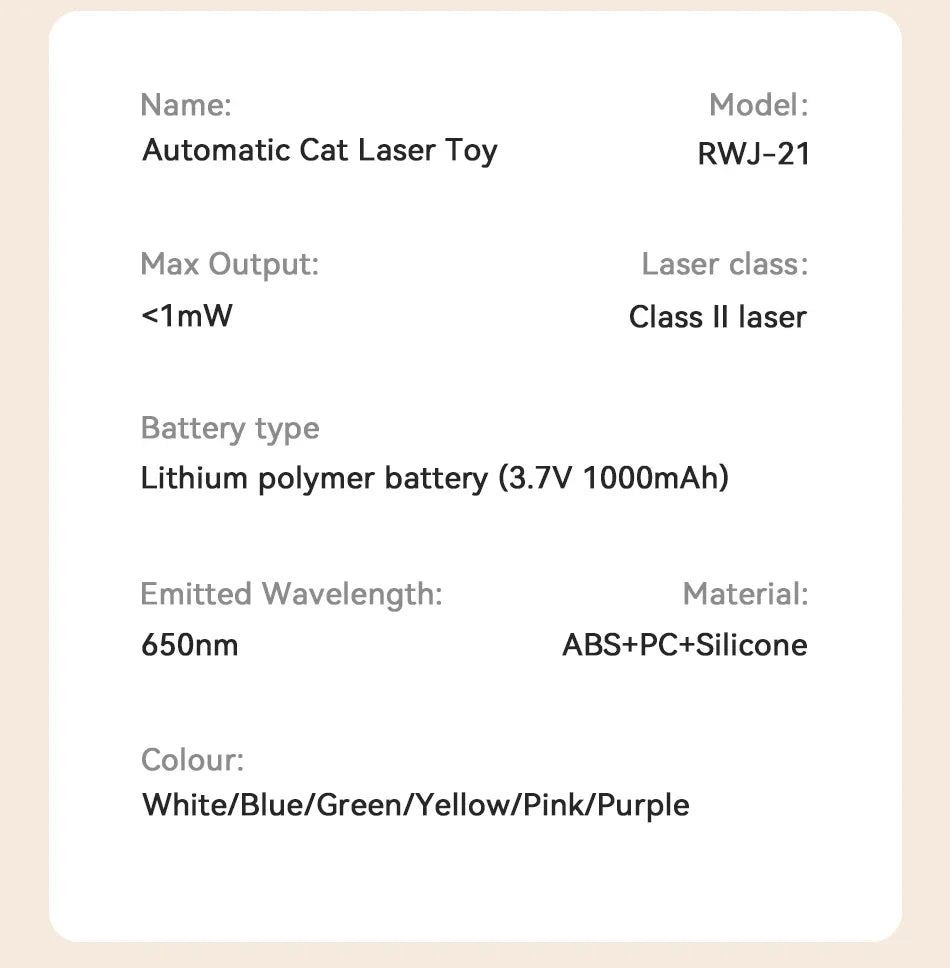 Automatic Interactive Electric Laser Cat Toy