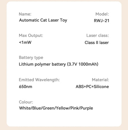Automatic Interactive Electric Laser Cat Toy