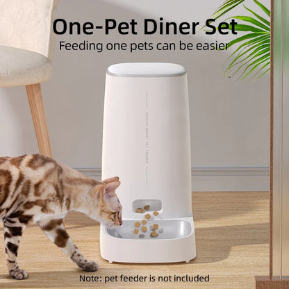 Stainless Steel Single & Double Bowl Accessories For 4L Automatic Pet Feeder Cat Food Dispenser Without Pet Feeder