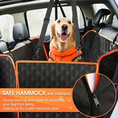 Waterproof Dog Hammock Car Seat Cover | Scratch-Resistant Pet Back Seat Protector