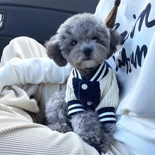 Warm Dog Sweater Vest - Striped Autumn Winter Clothing for Small Dogs