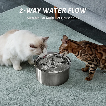 3.2L Cat & Dog Water Fountain with Triple Filtration System — Multi-Pet Drinking Bowl