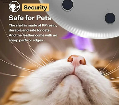 4-in-1 USB Rechargeable Interactive Cat Toy with Feather Wand & Ball