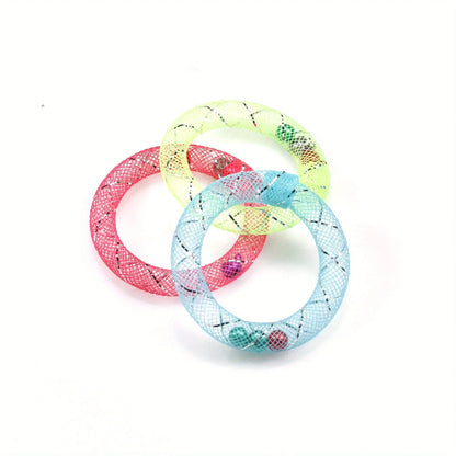 Donut-Shaped Spring Toy with Bell for Cats