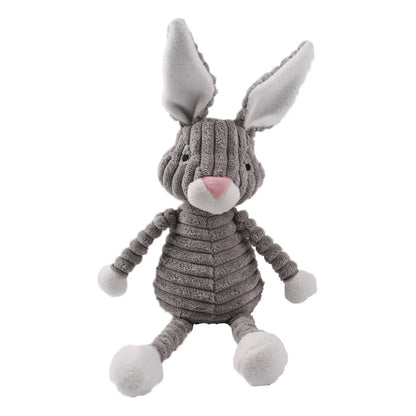 Corduroy Animal Squeaky Dog Toy - Bite Resistant