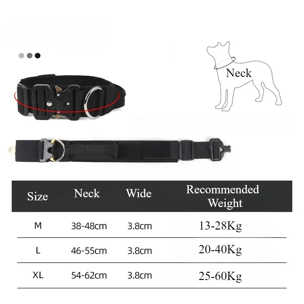 Tactical Dog Harness for Large Dogs - Heavy Duty Training Vest