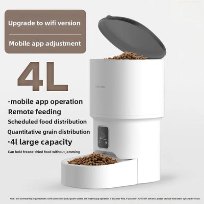 Smart Automatic Pet Feeder with HD Camera & Voice Control — Wi-Fi Remote Timed Food Dispenser