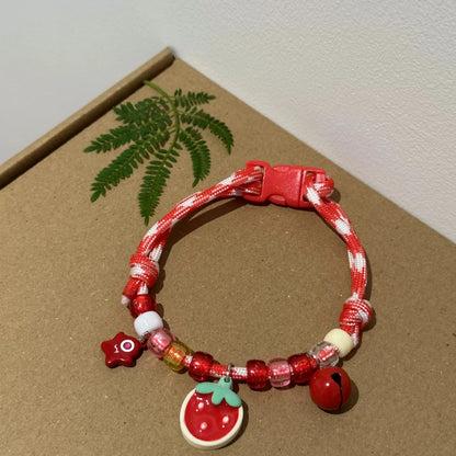Adjustable Braided Cat Collar with Bell