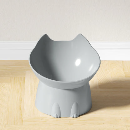Elevated Cat Bowl - Anti-Tip Raised Feeding Dish with Tilted Design