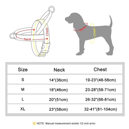 Tactical No-Pull Dog Harness - Reflective Nylon Vest for Training