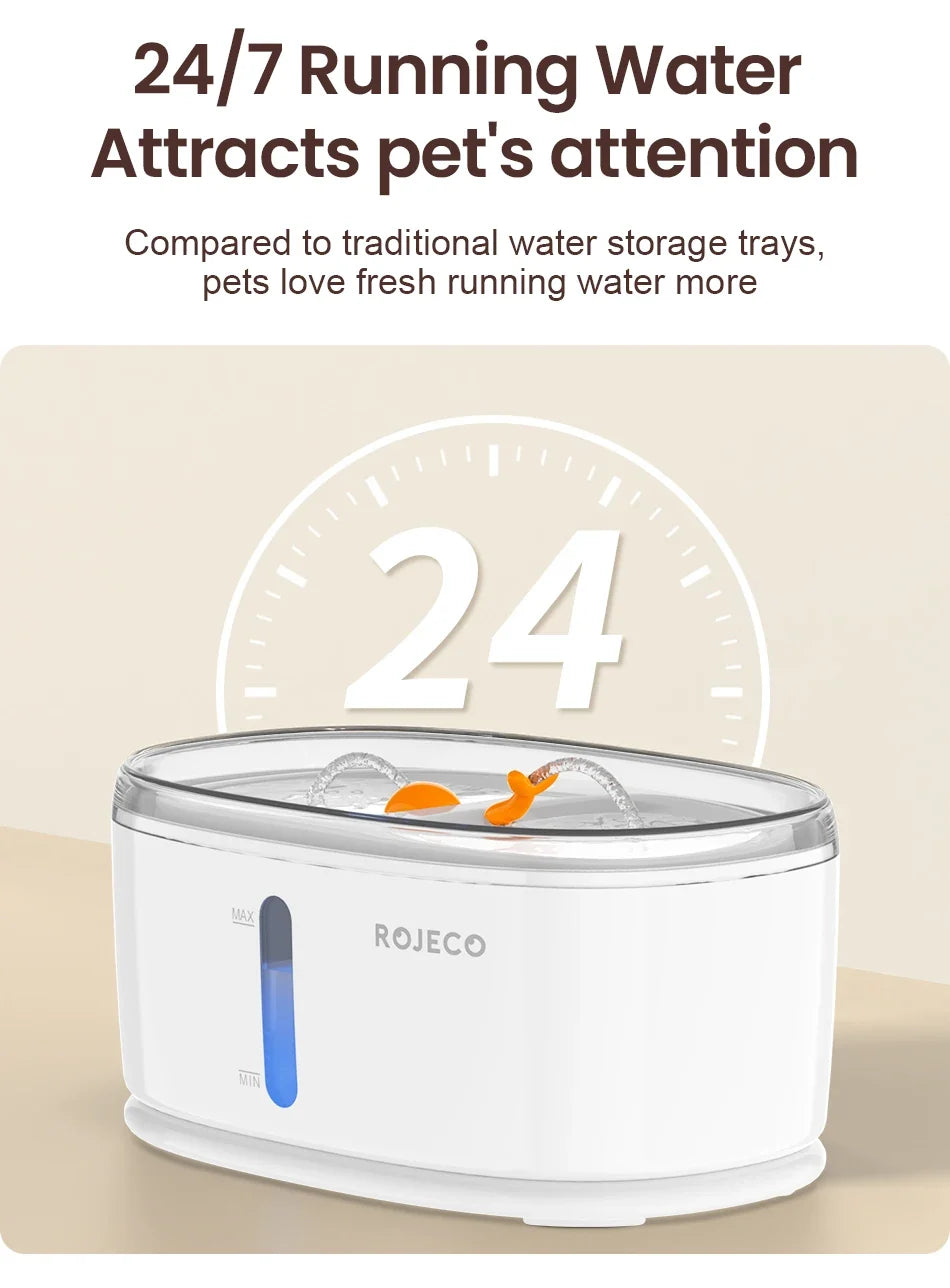 Dual Bowl Automatic Pet Water Fountain for Multiple Cats and Dogs