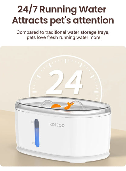 Automatic Wireless Dual-Flow Pet Water Fountain for Cats & Dogs
