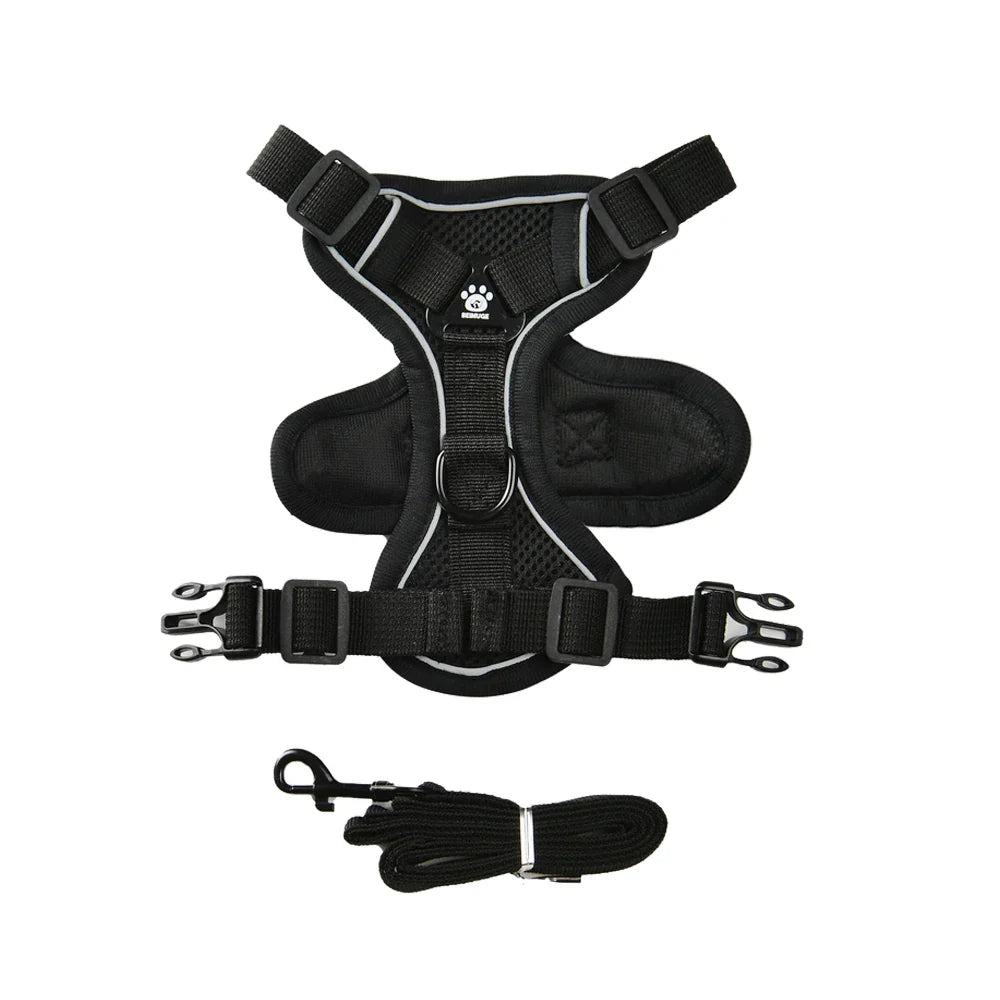 Escape-Proof Reflective Cat Harness & Leash Set — Breathable Vest for Outdoor Walking