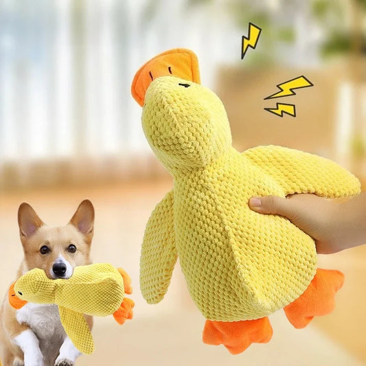 Plush Duck Dog Toy with Sound
