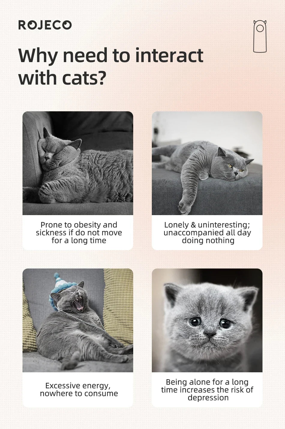 Interactive Smart Cat Toy with LED Laser and Handheld Control